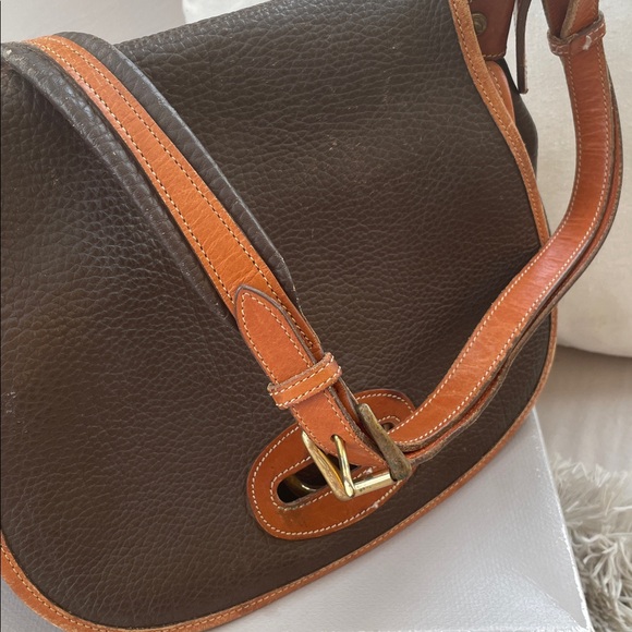 Vintage Dooney & Bourke Horseshoe Bag Chocolate Brown All Weather Leather - Picture 7 of 7